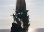 Kalmar Nikal sailing off into morning sun