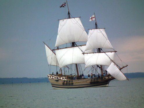 English sailing ship on Potomac River