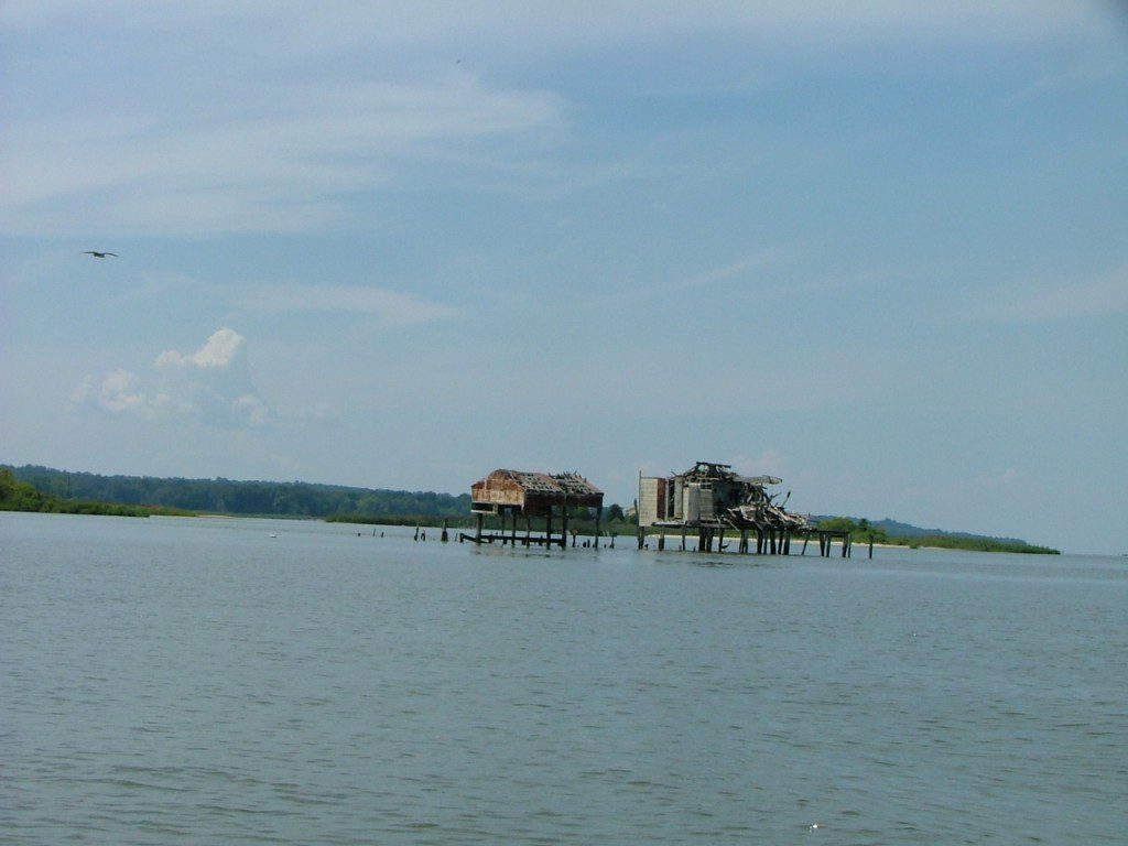 This unique hunting lodge is built out over Nomini Bay in Virginia. THE CHESAPEAKE TODAY photo