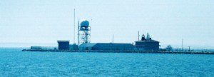 Point Lookout Lighthouse from Chesapeake. THE CHESAPEAKE TODAY photo