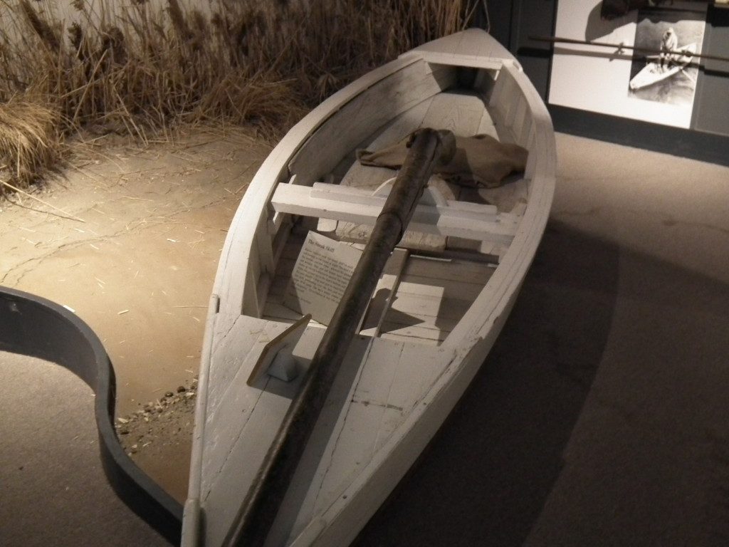 This boat-mounted gun is a serious part of Maryland tidewater history, known as a Market Gun.  The gun could bring down a lot of birds.  THE CHESAPEAKE TODAY photo