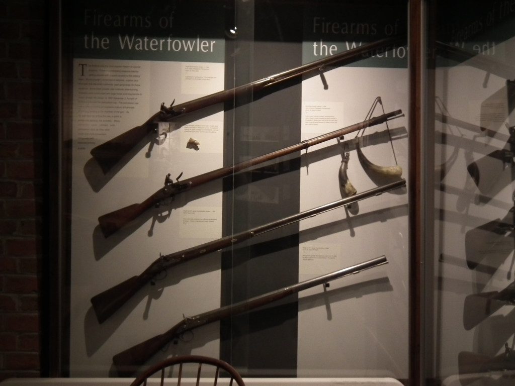 Long rifles galore are available for inspection, explaining the long history of hunting along the shores and marshes of the Chesapeake Bay. THE CHESAPEAKE TODAY photo