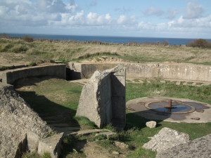 German gun emplacements as they appear today at Normandy. From here, the Germans blasted the armada landing thousands of Allied troops on the bloody beaches. THE CHESAPEAKE TODAY photo