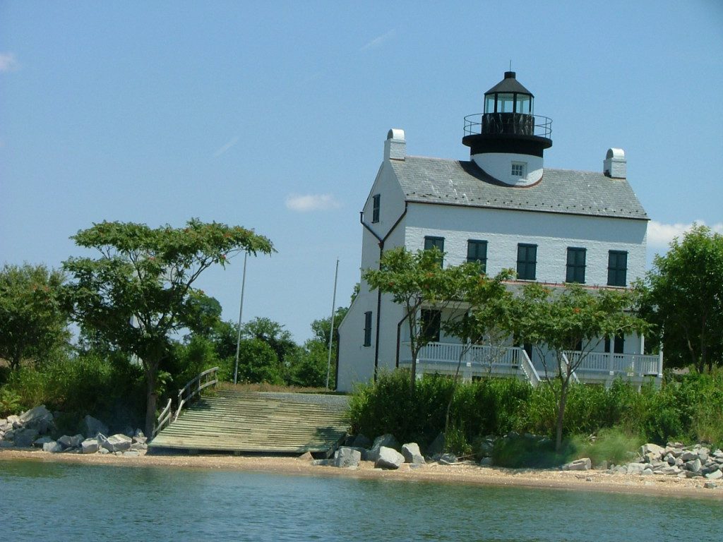 St. Clements Island, also known through the years as Blackistone Island, now is home to a rebuilt lighthouse. The original was abandoned as a lighthouse and then vandalized prior to being demolished by the Navy as target practice. The island is now a park and the lighthouse is open several times a year for visitors. A beach and pier greet visitors every day. THE CHESAPEAKE TODAY photo