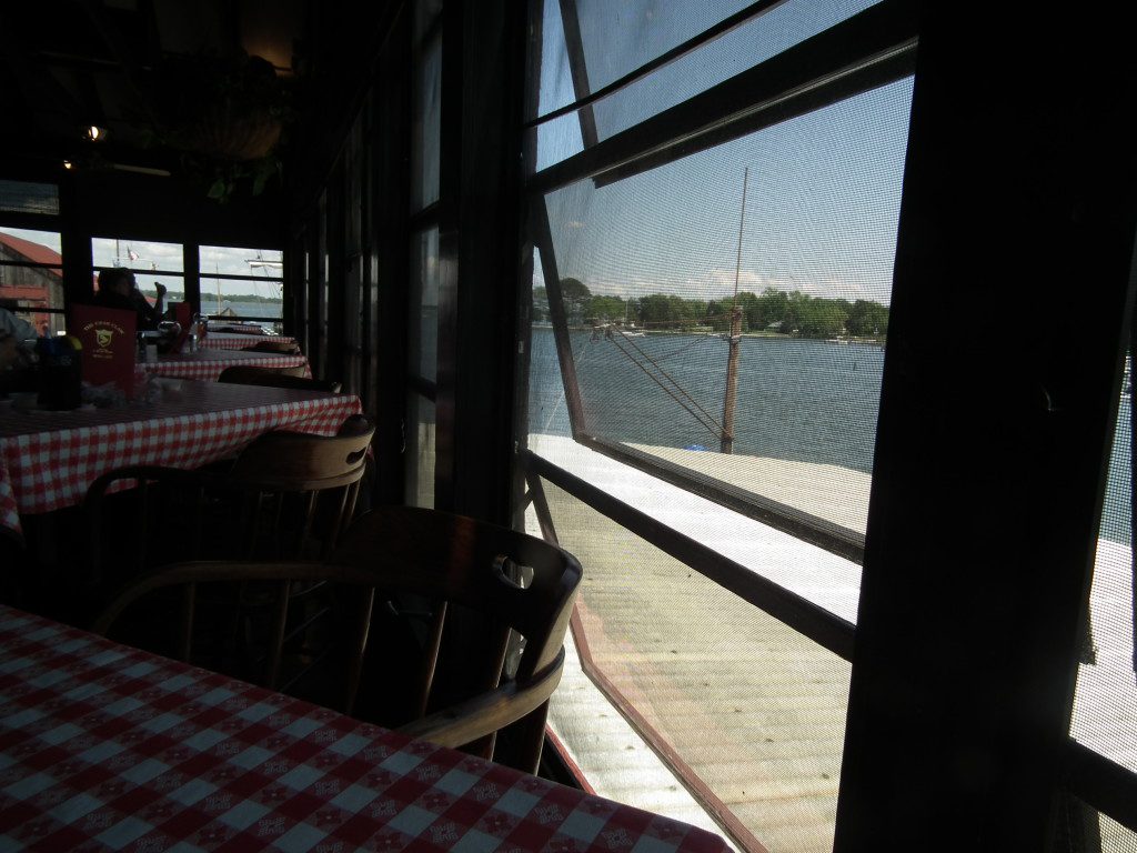 Grabbing a table at the Crab Claw and sitting next to the window and enjoying the breeze while watching the harbor traffic passes the time quickly.  THE CHESAPEAKE TODAY photo