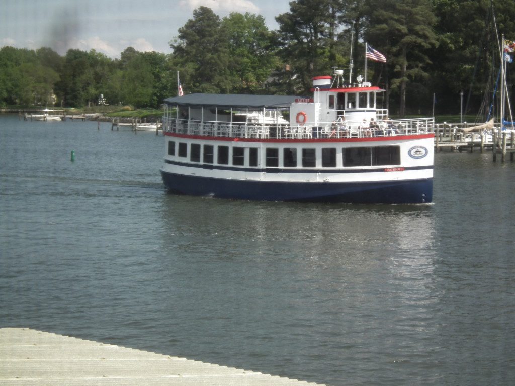 Its not all gawking at boats or nautical artifacts at St. Michael's as regularly scheduled boat tours on the Patriot leaves the dock for trips out on the river.  THE CHESAPEAKE TODAY photo