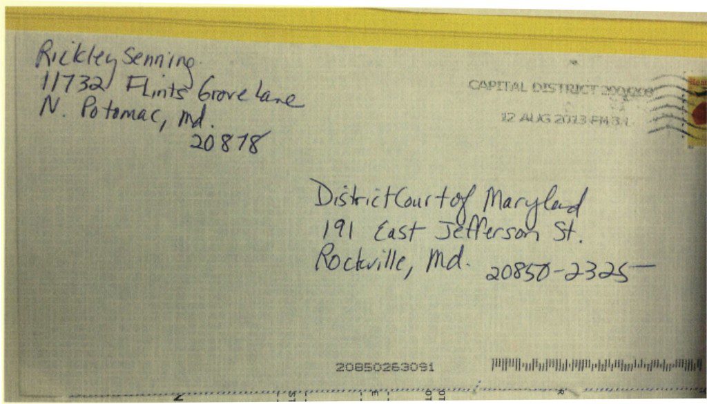 Envelope to Court