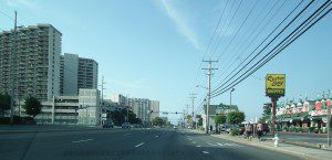 Ocean City Maryland on an early morning on Coastal Highway. THE CHESAPEAKE TODAY photo