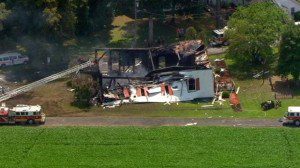 St. Paul's-Episcopal-Church in Hebron, Md. destroyed by-fire after standing for 240 years. Courtesy of WBAL  