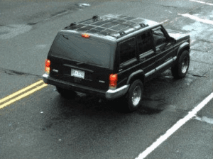 Black Jeep Grand Cherokee with DC tags wanted in robbery of conv. store PG 081314