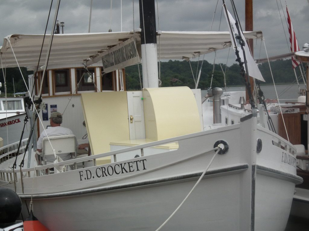This historic Oyster Buyboat, the F.D. Crockett was almost a total loss and beyond saving with the exception of it's historical significance, according to the man who led the effort to restore it. John England and the many volunteers of the Deltaville Maritime Museum performed the thousands of hours of labor and raised the money needed for materials.  THE CHESAPEAKE TODAY photo