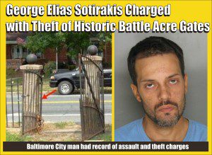 George Elias Sotirakis charged with stealing gates graphic