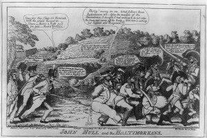 The British were repulsed in their attempt to invade Baltimore. 