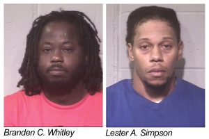 Branden Whitley and Lester Simpson arrested by Ocean City Police. 