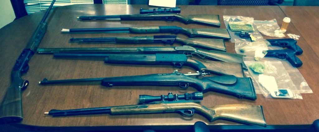 Marlboro Pike evidence the guns and drugs