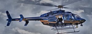 Delaware State Police chopper in sky