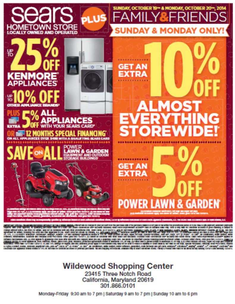 Oct 19 Anre ad sears