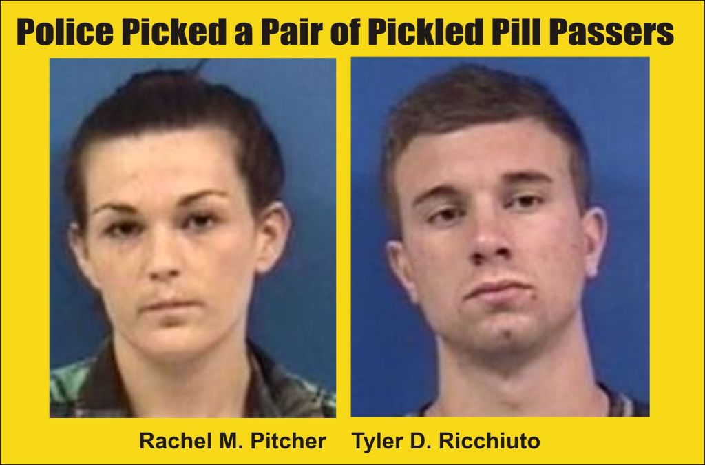 Police picked a pair of pickled pill passers