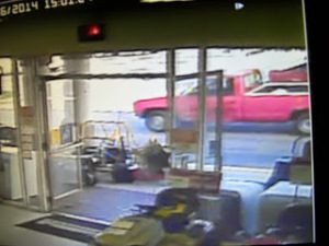 wanted red pickup driver
