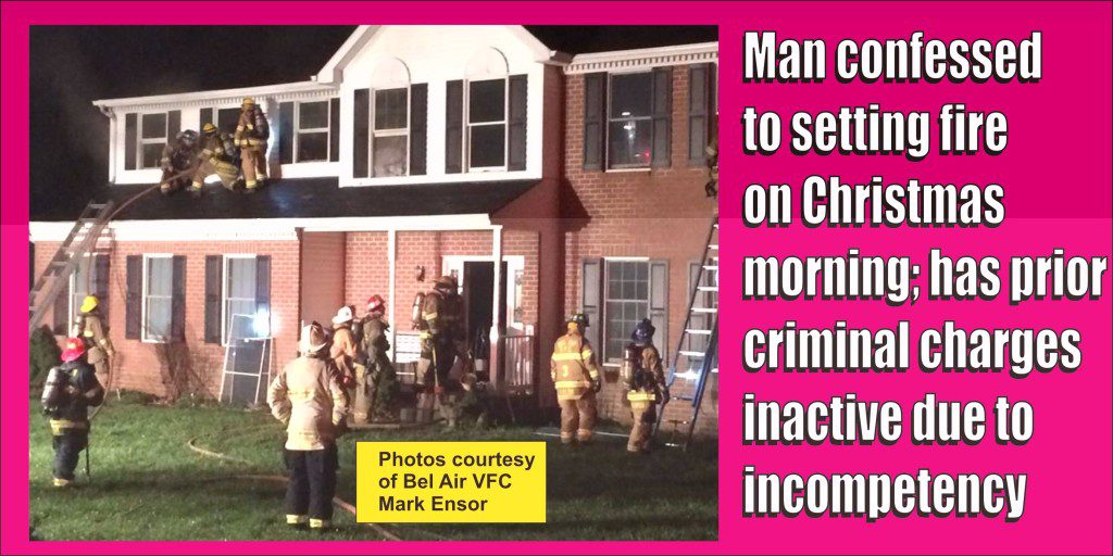 Arson fire Bel Air VFD Christmas Day 122514