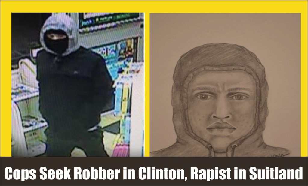 Cops seek robber in Clinton and rapist in Suitland