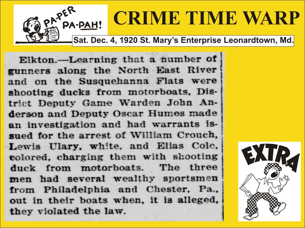 Crime Time Warp Dec 4 1920 gunboat shooters
