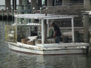 A commercial crabber at the end of the day in Crisfield, Md. THE CHESAPEAKE TODAY photo