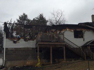 House fire at Brooklyn Park killed three including neighbor who tried to save them.  WTOP photo by Nick Lannelli 