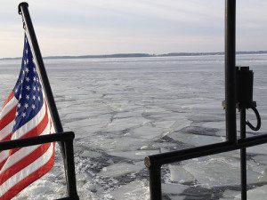 On way to Tangier Island to break ice on J Millard Tawes