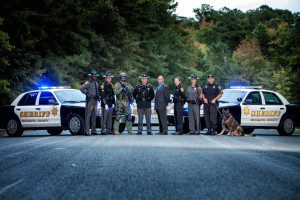 Wicomico County Sheriff Mike Lewis and roadblock