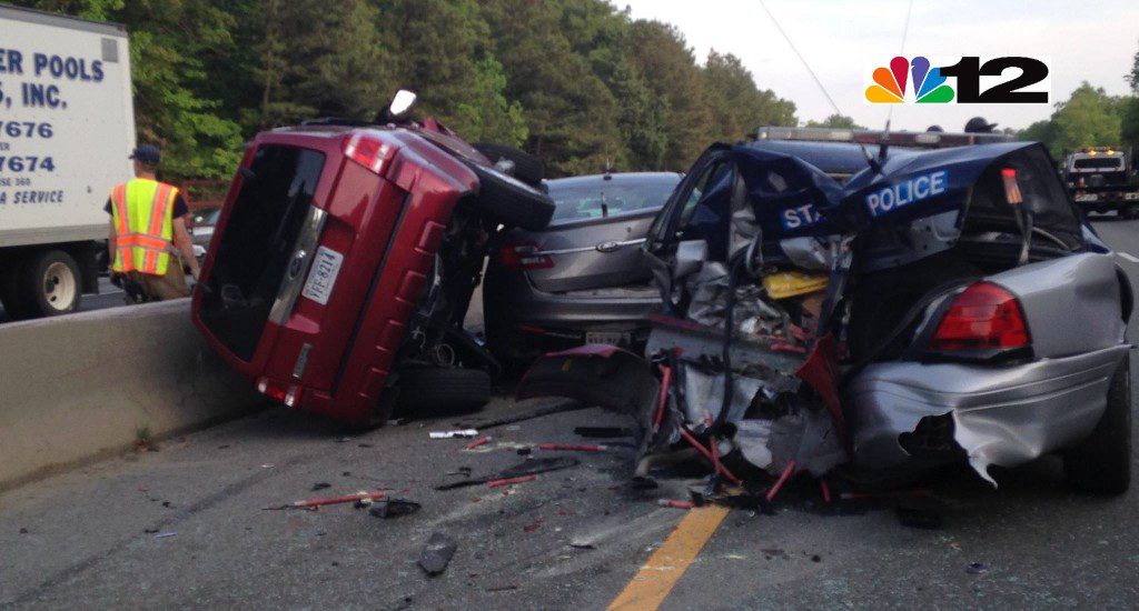 8 time suspended driver demolished two Va State Police cars