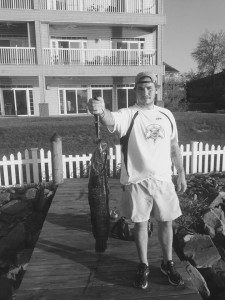 Taylor Mooney with Snakehead