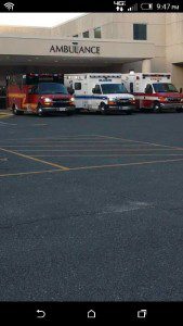 Bloxum Vol Fire company ambulances shown arriving at hospital a couple days before fatal crash.  Facebook photo