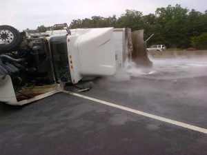 Ice truck driver had suspended license wrecked on I 95 photo courtesy of WTVR
