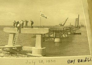 Chesapeake Bay Bridge construction on July 23 1950 Md. DOT photo by Timothy Hyman