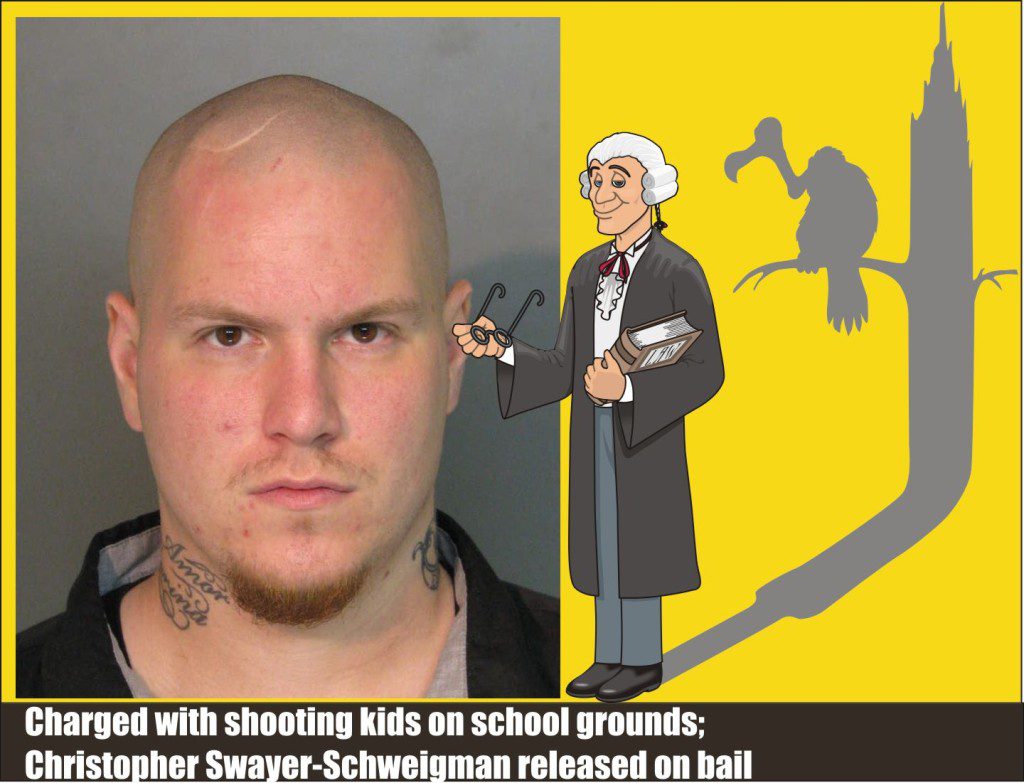 Christopher Swayer-Schweigman released on bail on charges of shooting kids on school grounds