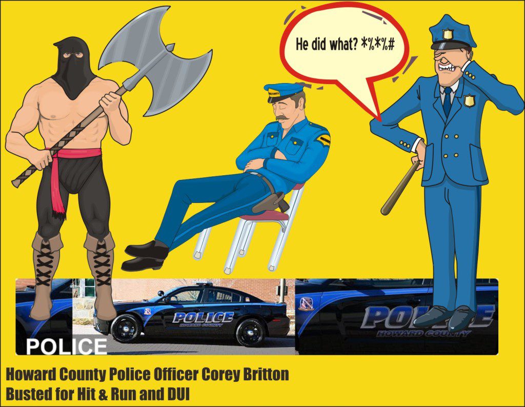 Howard County Police Officer Corey Britton busted for DUI and hit and run