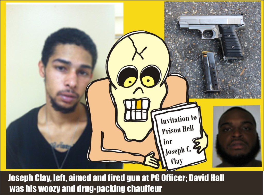 Joseph Clay aimed and fired gun at PG Officer