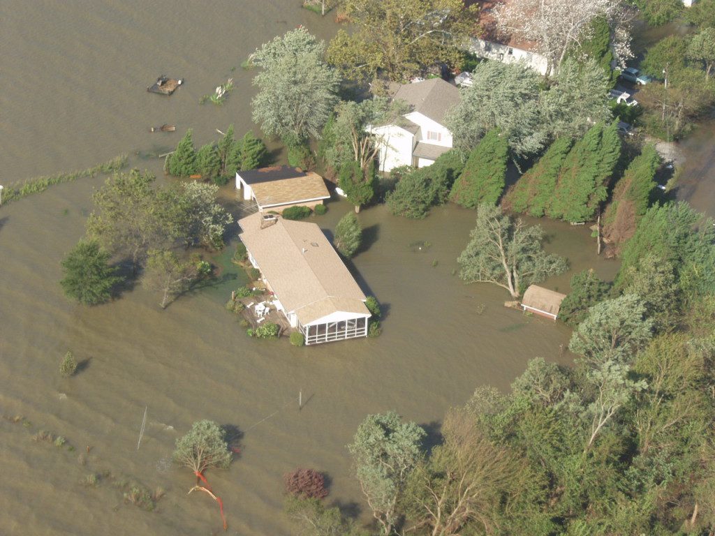 Many waterfront homes in the Chesapeake Bay region had a lot more water than before the storm struck. 