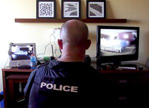 Alexandria Police and FBI child sex sting as officer monitors suspects.