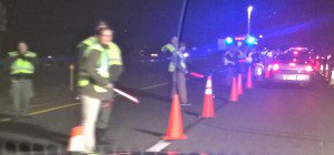 Sobriety Checkpoint on Rt. 228 Waldorf officers stack in a dozen vehicle into stop lane at a time. 121615