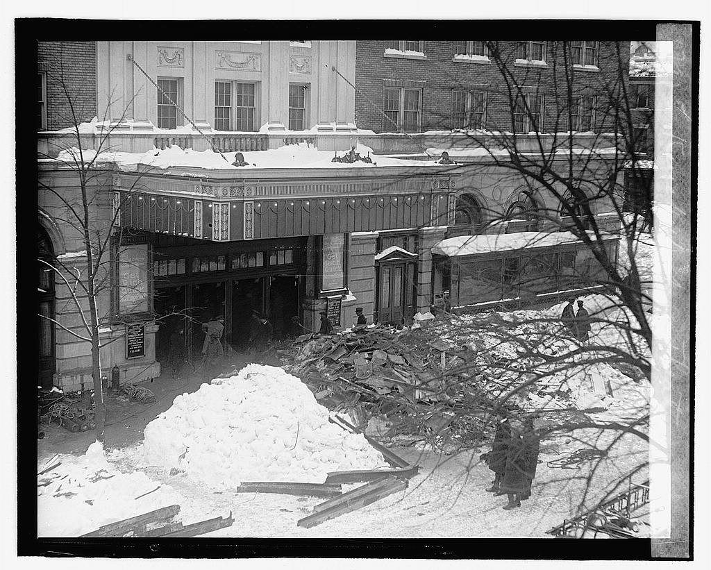 Knickerbocker Theater front entrance Washington, D. C. Jan 28 1922 disaster