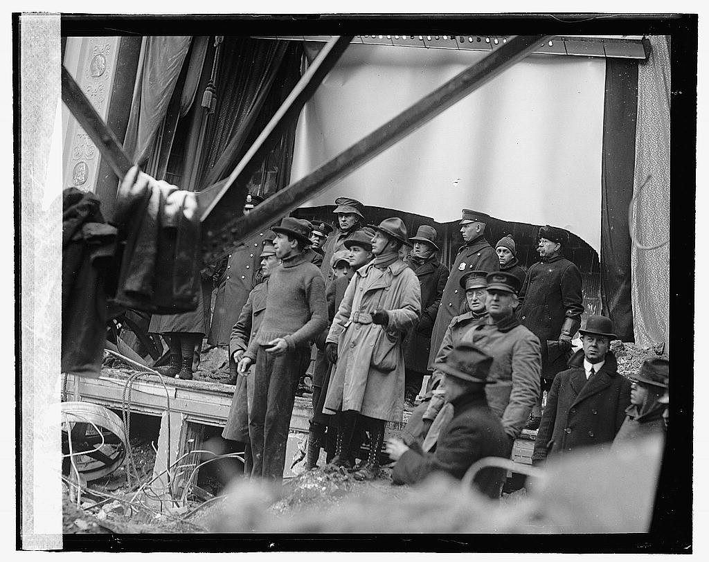 Rescue workers in the Knickerbocker Theater 1922 Washington DC