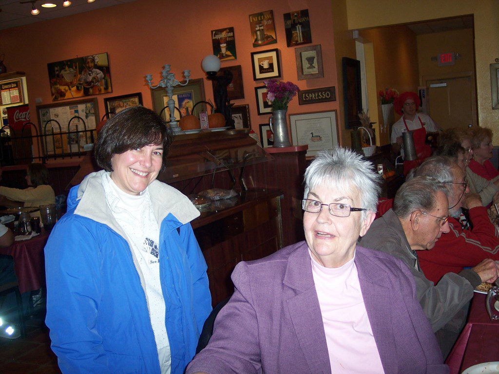 Clare, with St. Mary's School Board Member Cathy Allen. 