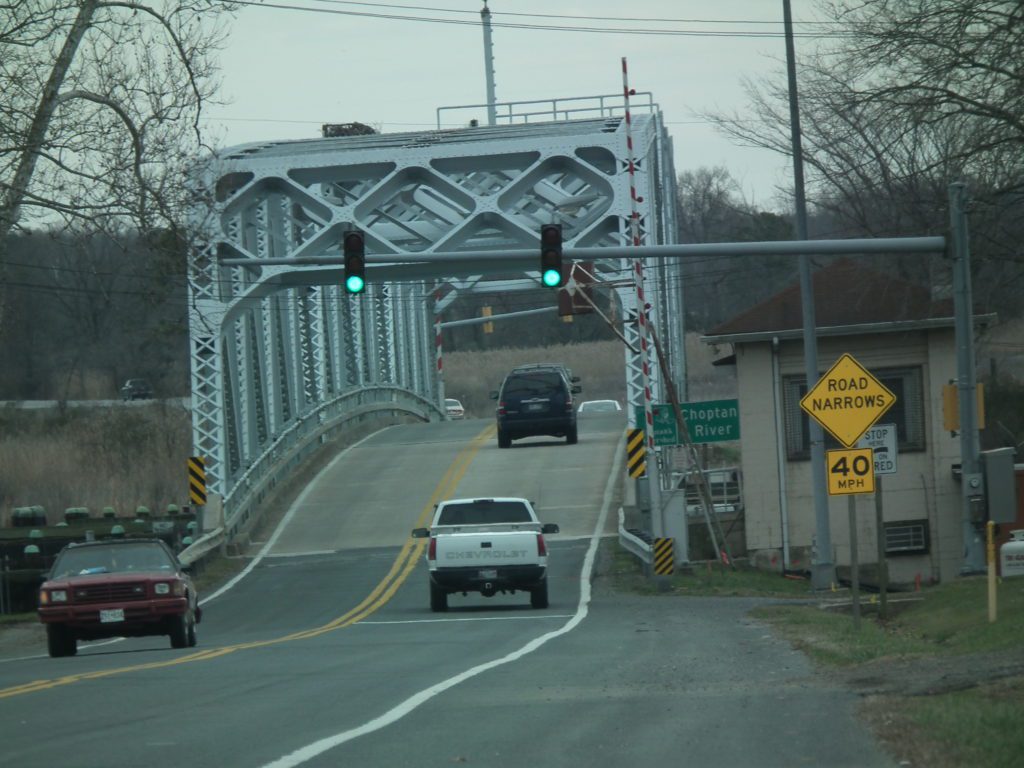 The historic Dover Bridge over the Choptank River at Talbot County. THE CHESAPEAKE TODAY photo