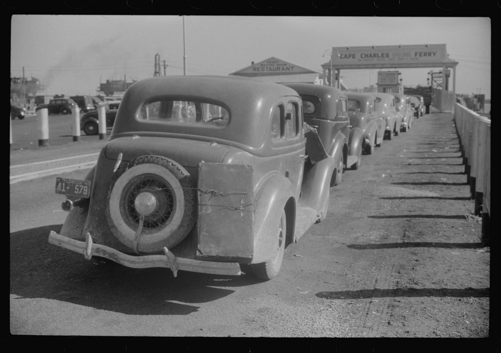 Waiting for the Cape Charles Ferry to Norfolk 1940 photo by Jack Delano