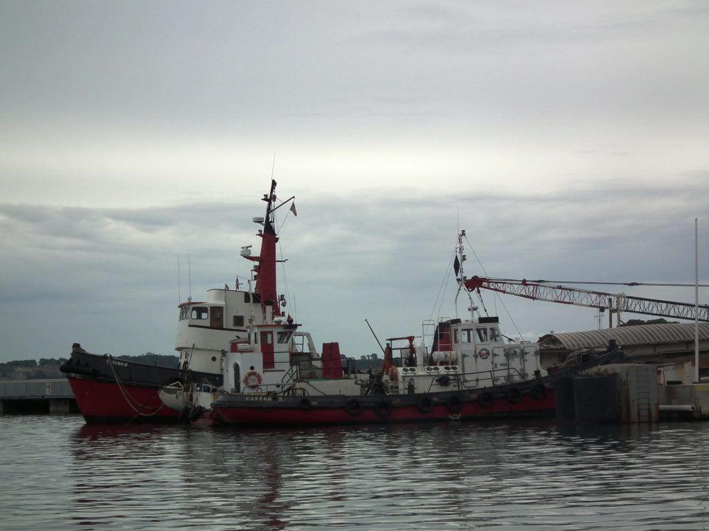 This tugboat is in port at Cannes, France. THE CHESAPEAKE TODAY photo