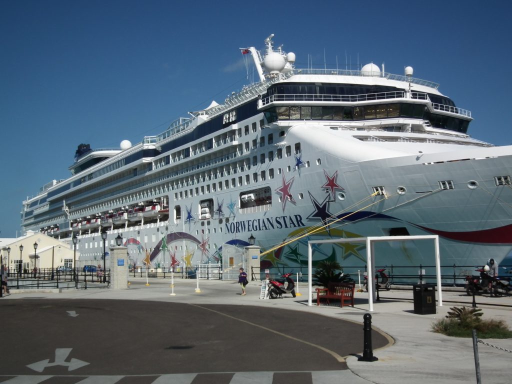 Norwegian Star docked at Royal Dockyard in Bermuda THE PRIVATEER CLAUSE photo