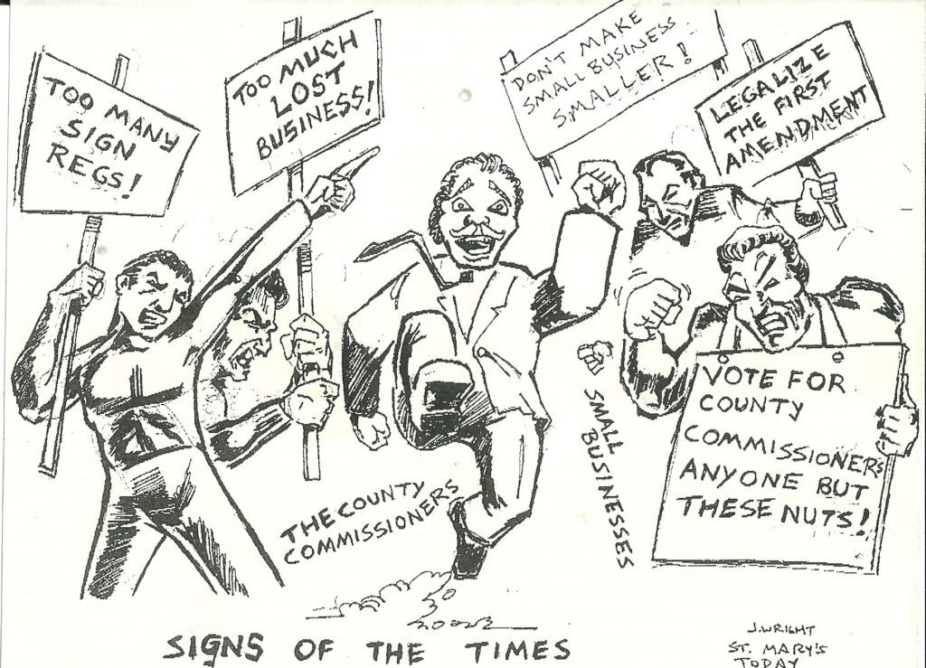 Politicians at every level of government continue to come up with new ways to tax and regulate small businesses. This scene showed the St. Mary's County Md. Commissioners in 1994