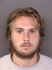 Kyle Harradine wasn't too fast in his rush to beat feet with a pound of pot. 